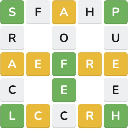 Waffle Word Game